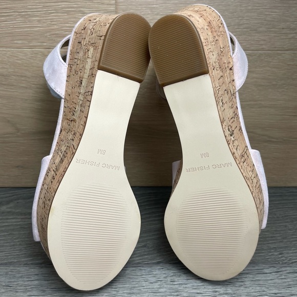 Marc Fisher Womens Rillia Suede Open Toe Casual Platform Pink Sandals - Size 8 - Picture 15 of 17